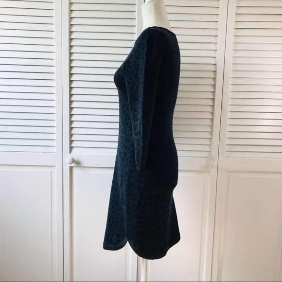 2/$25 LOFT Gray Cheetah Print Petite Sweater Dress Size XS - Picture 7 of 9
